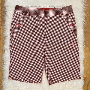 Puma Red and White Patterned Women's Shorts